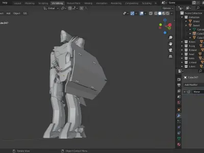 Materialized robot original 3D model