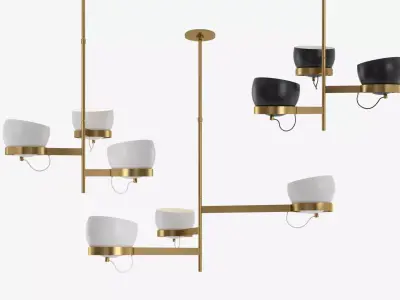 Lightwell Triple Chandelier 3D model