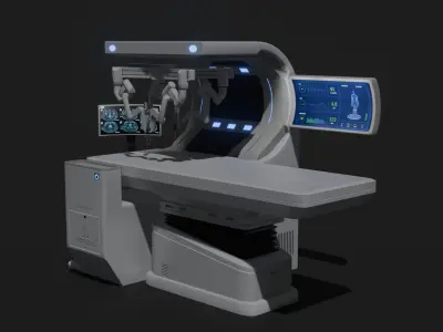 Surgical Robotic System Low-poly 3D model