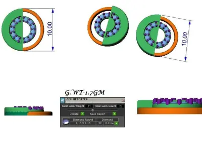 Light wt Women Diamond Earrings  3D print model