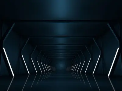 Sci Fi Corridor 3D model 45