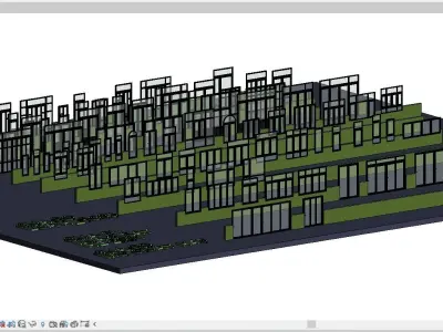 Customized xingfa aluminum doors Low-poly 3D model