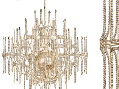 pendant crystal light  Low-poly 3D model