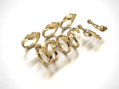 Collection of Hands 3D print model