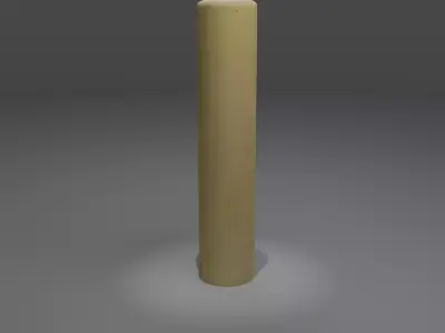Yellow Bollard Free 3D model