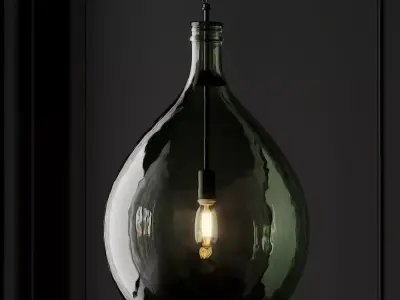 Clift Oversized Glass Pendant 3D model