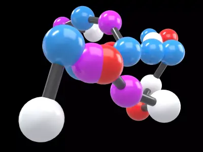 Amino Acids 20 gencomplexity v1 003 Low-poly 3D model