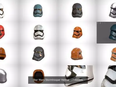 Star Wars Stormtrooper Helmet  3D Model Pack
