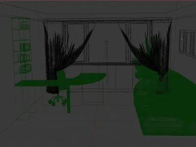 Interior design scene 3D model 3D model