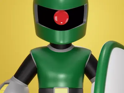 Sniper Joe Rockman Megaman 3D model