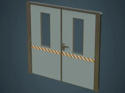 Industrial Door 1A Low-poly 3D model