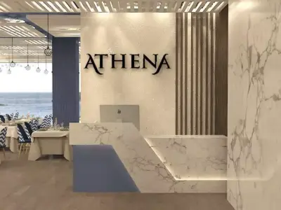 modern Greek restaurant  design  3D print model