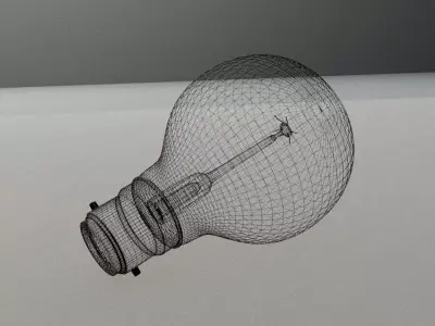 Vintage Edison light bulb 3D model