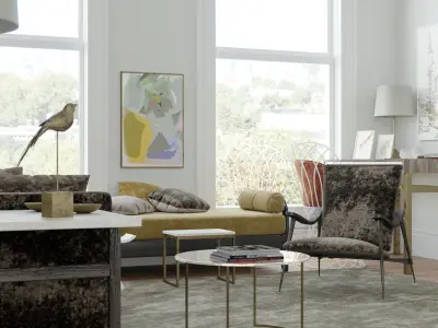 Corona - C4D Scene files - Living Room Interior 3D model