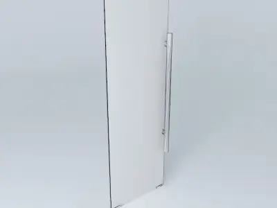 GLASS DOOR with glass, lock and hinger. Free 3D model
