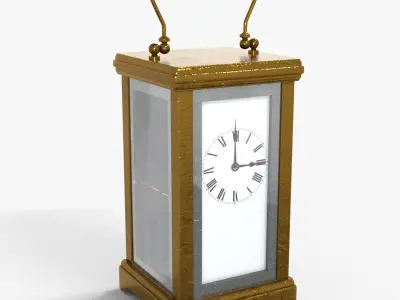 Carriage Clock  Low-poly 3D model