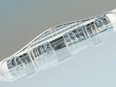 Futuristic Architectural Structure 3D model