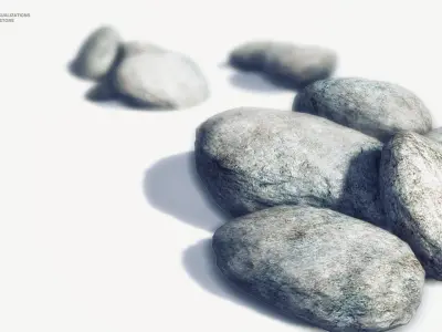 35 Rock Models For Mobile Games Low-poly 3D model