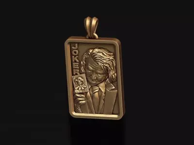 Joker playing card pendant light 3D print model