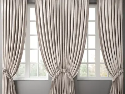 Curtain curtains 3D model