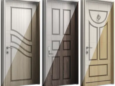 Set Classic Door 09 3D model