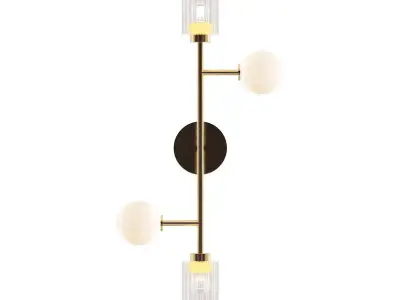 OTTON brass and glass wall sconce 3D model
