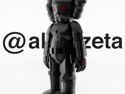 Kaws Stormtrooper Textured 3D model