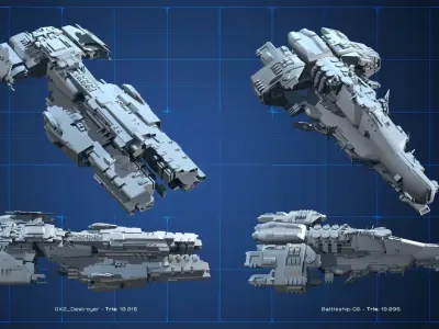 LOW - SPACE Vol05 Low-poly 3D model