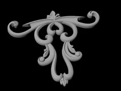 dekor ornate letter t 3D model