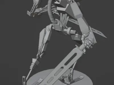 Double Sword Mech 3D model