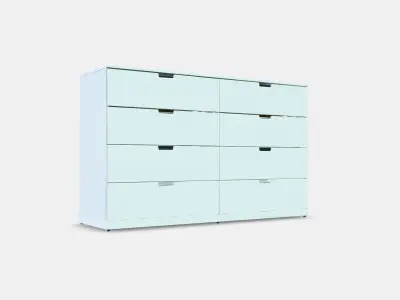 NORDLI chest of drawers with 8 drawers Low-poly 3D model