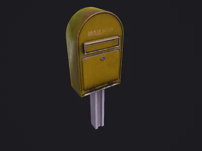 MailBox pbr mail box Low-poly 3D model