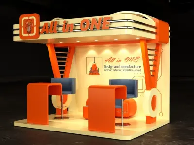 exhibition stand 3D model