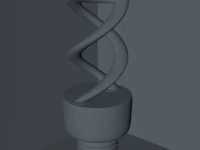  economical lamp Low-poly 3D model