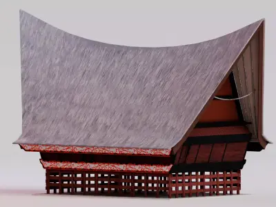 Traditional Houses - Rumah Bolon Low-poly 3D model
