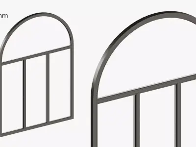 Arched blank window 3D model