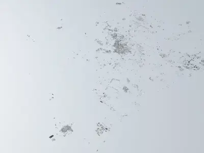 Sendai Streets and Buildings 3D model