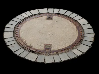 Manhole cover 01 Texture