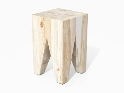 Tana Stool Low-poly 3D model