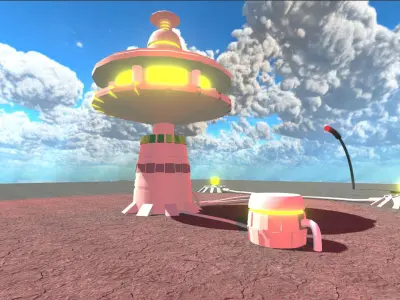 Sci-Fi Building 5 Low-poly 3D model