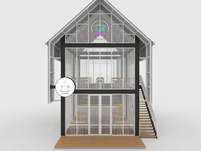 Cafe Modern 4 3D model