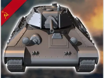 T-3476 model 194142 Ekranami with up-armour - Soviet army WW2 Se 3D print model