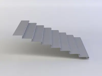 Stairs set of Free low-poly 3D model