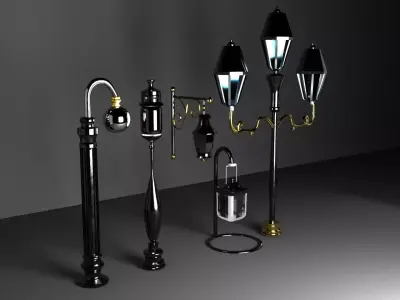 lamp street 3D model purchase