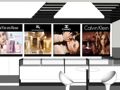 Booth design For Perfume 3D model