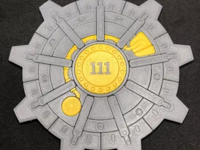 Fallout Vault Door Coaster 3D print model