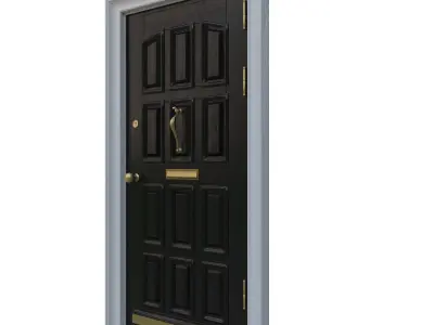 Entrance classic door 15 3D model