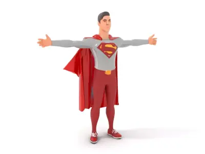 Heroic Flyman Silver Suit model pack Low-poly 3D model