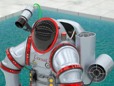  Nuytco Submersible Exosuit ADS Rigged for Maya 