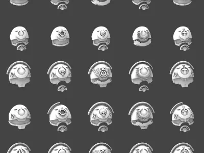 Ultramarine Reinforced Shoulderpads 3D print model